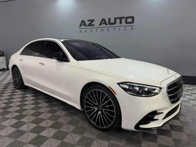 🛡️First Class, Real Protection 🛡️ This 2021 Mercedes-Benz S580 underwent our Full-Front Coverage Option of @xpel Ultimate Plus Paint Protection Film with added Track Pack Coverage, protecting the highest-impact areas from rock chips and road debris while preserving the factory finish. The owner also opted for additional protection on the door cups, edge guards, door sills, and luggage guard to help prevent wear in the areas that see the most daily contact. To complete the build, we installed our 5-Window + Windshield Ceramic Tint using @xpel XR Prime Plus, improving heat rejection, reducing glare, and keeping the cabin more comfortable year-round. Looking to protect your luxury daily the right way? 📞📲 Call or DM us today to book your Paint Protection Film or Window Tint! 📞📲 Az Auto Aesthetics 7613 E Ray Rd #114, Mesa, AZ 85212 Open: M–F 8:30–6 PM | Sat 9–2 PM / 📞 (480) 241-9324 #xpel #ppf #ceramictint
