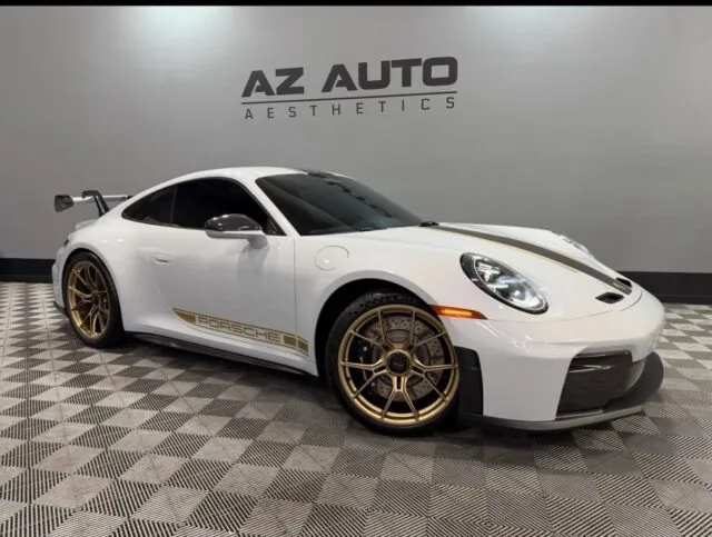 🏁Track Weapon. Fully Covered.🛡️ This 2026 Porsche GT3RS underwent our Full-Body Coverage Option of @xpel Ultimate Plus Paint Protection Film, protecting every panel from rock chips, track debris, and road wear while preserving the factory finish. The owner also opted for our Windshield Protection Film to help defend the glass from pitting and impact damage at speed. To finish it off, we applied a ceramic over coat and installed our 5-Window + Windshield Ceramic Tint using @xpel XR Prime Plus, improving heat rejection and overall cabin comfort without sacrificing visibility. Looking to protect your performance build before the miles and track days add up? 📞📲 Call or DM us today to book your Paint Protection Film, Ceramic Coating, or Window Tint! 📞📲 Az Auto Aesthetics 7613 E Ray Rd #114, Mesa, AZ 85212 Open: M–F 8:30–6 PM | Sat 9–2 PM / 📞 (480) 241-9324 #PorscheGT3RS #Xpel #paintprotectionfilm