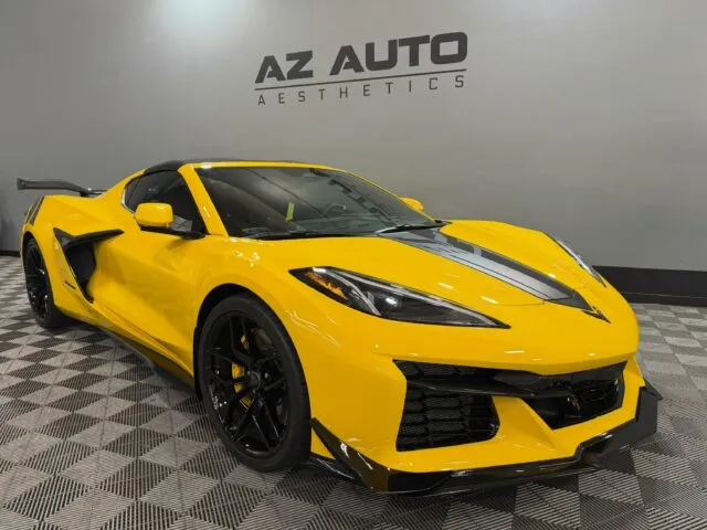 🐝Fast Enough to Need More Than a Front End Package.🐝 This 2026 Corvette Z06 underwent our Full-Front Coverage Option of @xpel Ultimate Plus Paint Protection Film with a Modified Track-Pack designed to protect the areas that take the most abuse during spirited driving. In addition to the front end, we extended coverage to the A-pillars, roofline, full doors, rocker panels, side skirts, and rear splash guards—helping protect the paint from rock chips, tire throw, and road debris where it matters most. A protection package built for how the car is actually driven. Looking to protect your performance build before the wear starts stacking up? 📞📲 Call or DM us today to book your Paint Protection Film install! 📞📲 Az Auto Aesthetics 7613 E Ray Rd #114, Mesa, AZ 85212 Open: M–F 8:30–6 PM | Sat 9–2 PM / 📞 (480) 241-9324