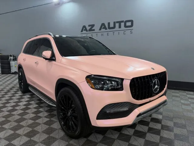 🎀Luxury, protected in Pink.🎀 This 2020 Mercedes-Benz GLS 450 underwent our Full-Body Coverage Option of @terminax.usa Satin Dreamy Pink Paint Protection Film, completely transforming the look of the vehicle while protecting every painted surface from daily wear, road debris, and rock chips. The satin finish gives this GLS a unique presence while maintaining all the benefits of Paint Protection Film, making it as functional as it is eye-catching. To complete the build, our team installed our 7-Window + Windshield Ceramic Tint using @xpel XR Prime Ceramic Window Tint, helping reduce heat, cut glare, and keep the cabin comfortable year-round. A full transformation backed by real protection. Looking to make your vehicle stand out while keeping it protected? 📞📲 Call or DM us today to book your Paint Protection Film or Window Tint! 📞📲 Az Auto Aesthetics 7613 E Ray Rd #114, Mesa, AZ 85212 Open: M–F 8:30–6 PM | Sat 9–2 PM / 📞 (480) 241-9324