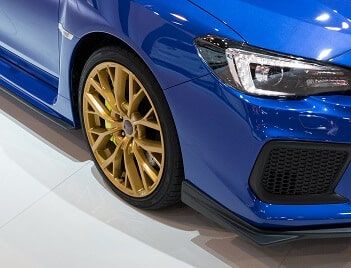 Subaru Impreza With Wheel And Rim Powder Coating