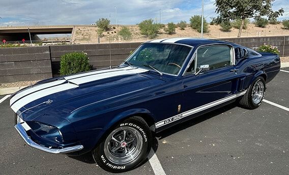 Blue Shelby Mustang At Our Facility For High-End Auto Detailing Services