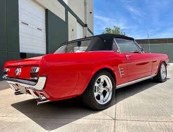 Clear Bra And PPF Installation On Red 1st Generation Ford Mustang Convertible