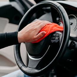 Detailed Steering Wheel Cleaning & Interior Air Blow Out Near Queen Valley