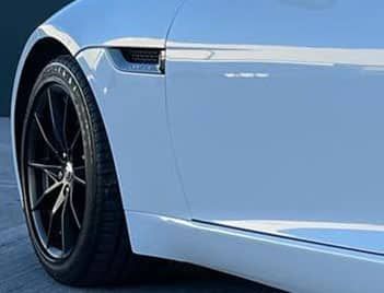 Jaguar XE With Powder Coating On Wheels And Rims
