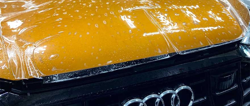 Yellow Audi R8 Getting Full Service In Our Auto Detail Shop At AZ Auto Aesthetics
