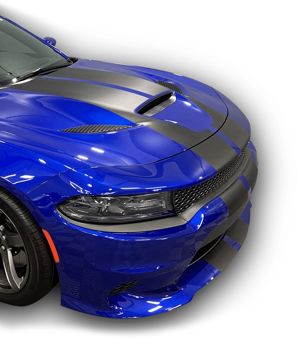 Customized Car With Racing Vinyl Accent Stripes Near Ahwatukee