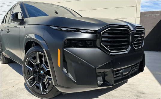 Installation of Black PPF on Dodge Challenger in our Arizona Car Detailing Shop
