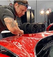 Ceramic Coating Application On Red Ferrari