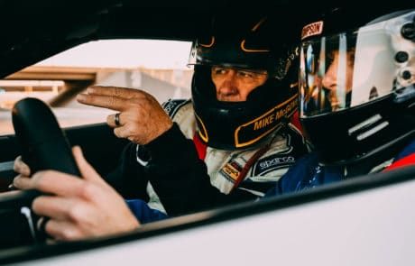 Mike McGovern teaching professional car racing