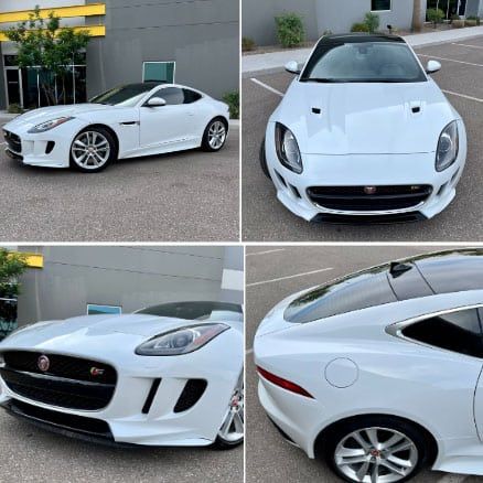 White Jaguar F-Type With Paint Correction And Window Tinting