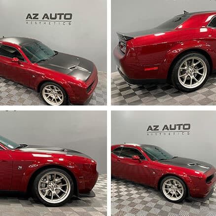 Recent Detailing Service On A Red Dodge Challenger At Our Auto Detail Shop