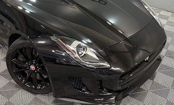 Auto Detailing Including Tint And Clear Bra On Black 2017 Jaguar F-TYPE