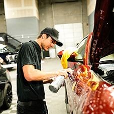 Ferrari Getting A Protection Package At Our Car Detailing Shop