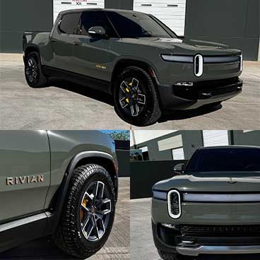 Latest Work On A Black Rivian R1T Pickup Truck At AZ Auto Aesthetics
